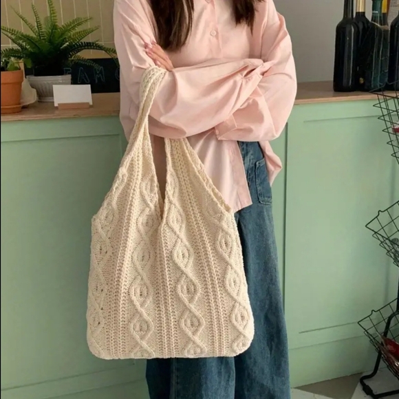 Vintage Knitted Boho Shoulder Bag - Picture 10 of 11